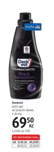dm drogerie Denkmit prací gel nabídka