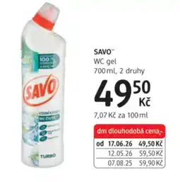 dm drogerie SAVO" WC gel nabídka
