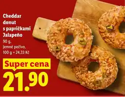 Lidl Cheddar donut s papričkami Jalapeño nabídka
