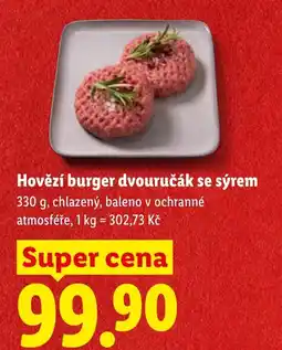 Lidl Hovězí burger dvouručák se sýrem nabídka