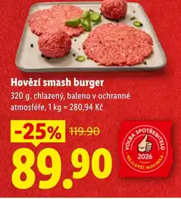 Lidl Hovězí smash burger nabídka