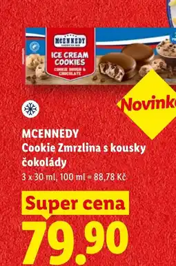 Lidl MCENNEDY Cookie Zmrzlina s kousky čokolády nabídka