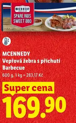 Lidl MCENNEDY Vepřová žebra s příchutí Barbecue nabídka