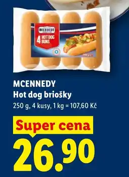 Lidl MCENNEDY Hot dog briošky nabídka