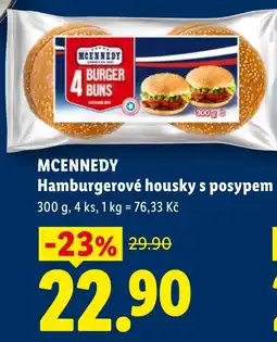Lidl MCENNEDY Hamburgerové housky s posypem nabídka