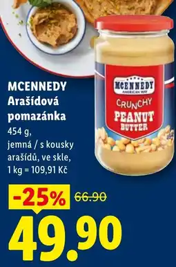 Lidl MCENNEDY Arašídová pomazánka nabídka
