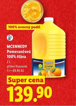 Lidl MCENNEDY Pomerančová 100% šťáva nabídka