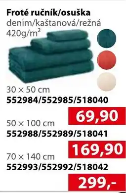 Konzum Froté ručník/osuška nabídka
