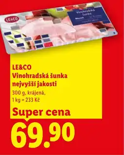 Lidl LE&CO Vinohradská šunka nejvyšší jakosti nabídka