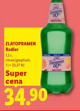 Lidl ZLATOPRAMEN Radler nabídka