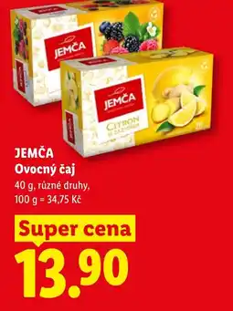 Lidl JEMČA Ovocný čaj nabídka