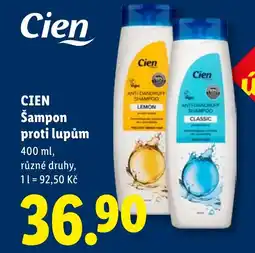 Lidl CIEN Šampon proti lupům nabídka