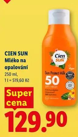 Lidl CIEN SUN Mléko na opalování nabídka