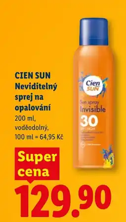 Lidl CIEN SUN Neviditelný sprej na opalování nabídka