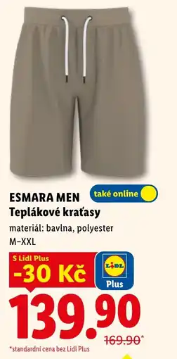 Lidl ESMARA MEN Teplákové kraťasy nabídka