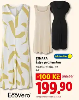 Lidl ESMARA Šaty s podílem lnu nabídka