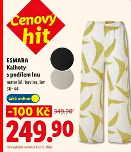 Lidl ESMARA Kalhoty s podílem lnu nabídka