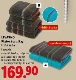 Lidl LIVARNO Plážová osuška/ froté sada nabídka