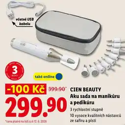 Lidl CIEN BEAUTY Aku sada na manikúru a pedikúru nabídka