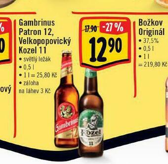 Albert Pivo velkopopovický kozel 11 nabídka