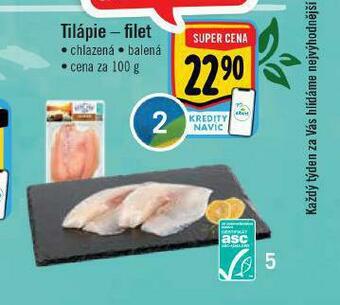 Albert Tilápie - filet nabídka