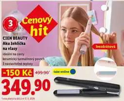 Lidl CIEN BEAUTY Aku žehlička na vlasy nabídka