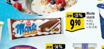 Albert Monte snack nabídka