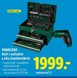 Lidl PARKSIDE Kufr s nářadím a aku šroubovákem nabídka