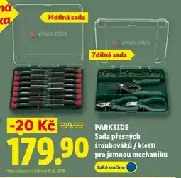 Lidl PARKSIDE Sada přesných šroubováků / kleští pro jemnou mechaniku nabídka