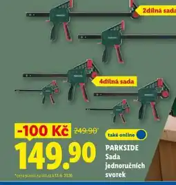 Lidl PARKSIDE Sada jednoručních svorek nabídka