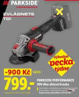 Lidl PARKSIDE PERFORMANCE 20V Aku úhlová bruska nabídka