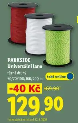 Lidl PARKSIDE Univerzální lano nabídka
