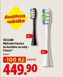 Lidl oclean Náhradní hlavice ke kartáčku na zuby – 6 kusů nabídka
