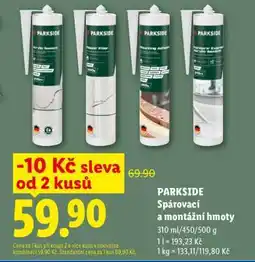 Lidl PARKSIDE Spárovací a montážní hmoty nabídka