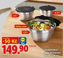 Lidl SILVERCREST Sada nerezových misek – 3 kusy nabídka