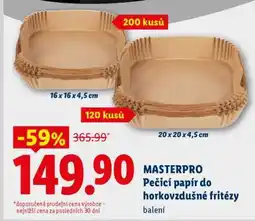 Lidl Masterpro Pečicí papír do horkovzdušné fritézy nabídka