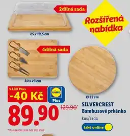 Lidl SILVERCREST Bambusové prkénko nabídka