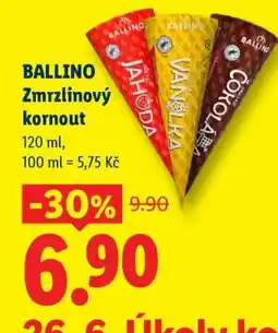 Lidl Ballino Zmrzlinový kornout nabídka