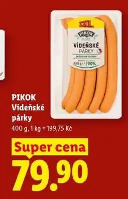 Lidl PIKOK VÍDEŇSKÉ PÁRKY nabídka