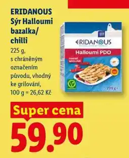 Lidl ERIDANOUS Sýr Halloumi bazalka/chilli nabídka
