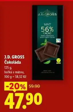 Lidl J.D. Gross Čokoláda nabídka