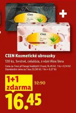 Lidl Cien KOSMETICKÉ UBROUSKY nabídka