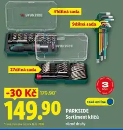 Lidl PARKSIDE Sortiment klíčů nabídka