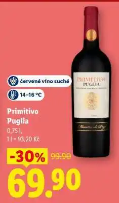 Lidl PRIMITIVO PUGLIA nabídka
