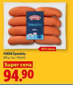 Lidl PIKOK ŠPEKÁČKY nabídka