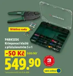 Lidl PARKSIDE Krimpovací kleště s příslušenstvím 5 v 1 nabídka