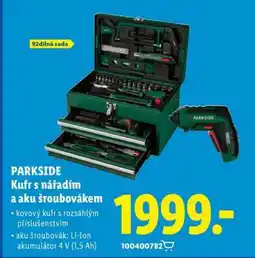 Lidl Parkside Kufr s nářadím a aku šroubovákem nabídka
