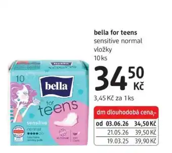 dm drogerie Bella for Teens nabídka