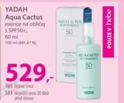 Hebe YADAH Aqua Cactus esence na obličej s SPF50+ nabídka