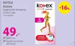 Hebe KOTEX Active hygienické tampony nabídka